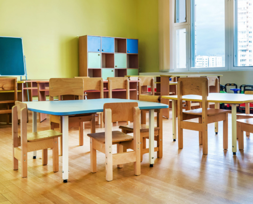 empty daycare room during the day